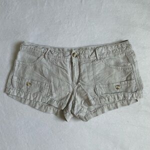 Y2K AE Cotton/Linen Low Rise Shorts